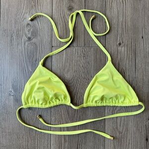 Vitamin A Gia Triangle Bikini Top in Lime